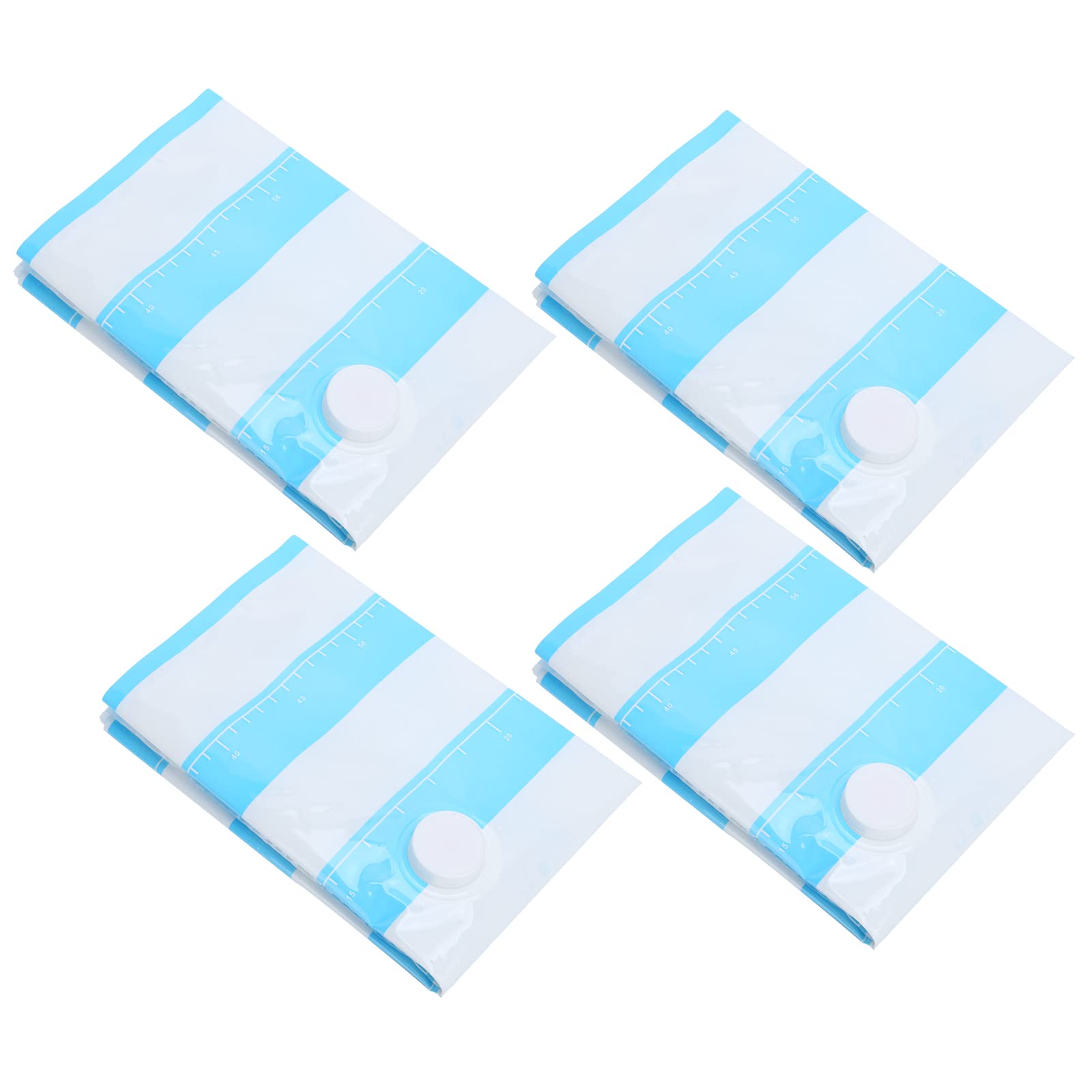Bolsas de almacenamiento al vacío reutilizables, bolsas de compresión para mantas de ropa de viaje, diseño de doble cremallera con entrada de aire de 3,5 cm para viajes en casa, (100 * 80CM)