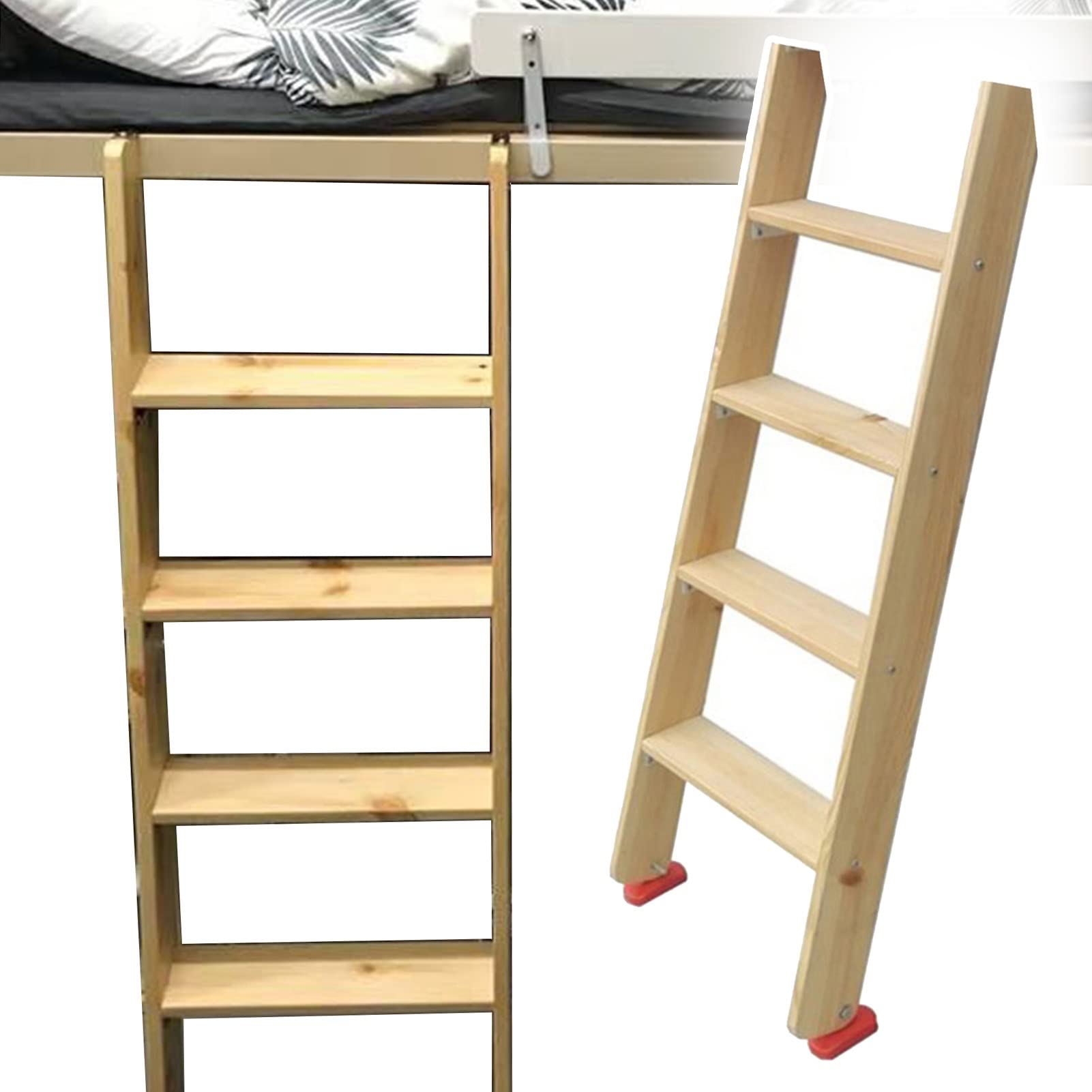 Échelle de lit superposé en bois rétro de 100 à 150 cm pour loft