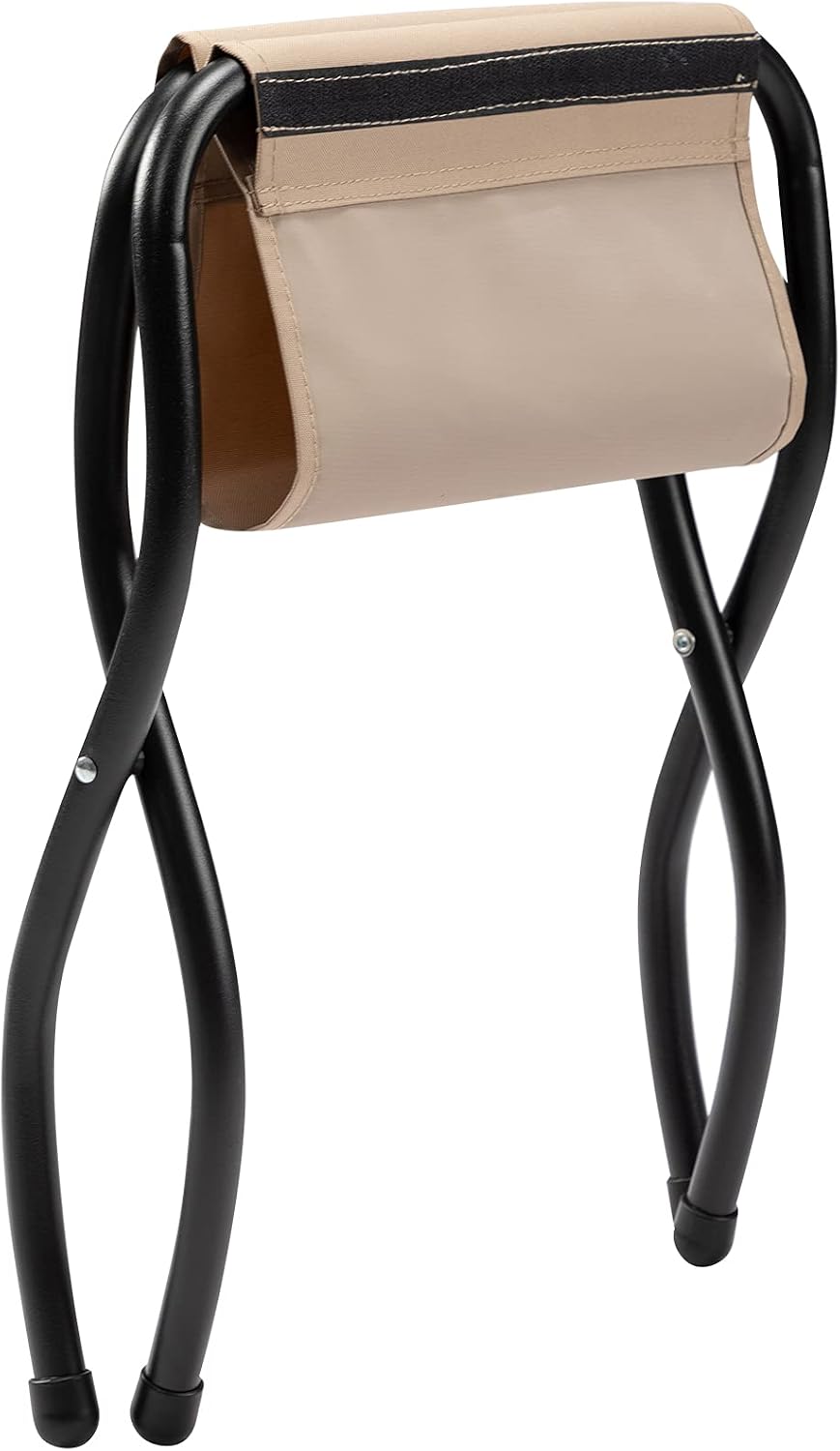 AbocoFur Modern Folding Footrest Stool, Small Accent Portable Ottoman, Comfortable Metal Cotton Anti-Slip Footstool, (L) 18.5" x(W) 14.17" x(H) 14.18", Dark Grey