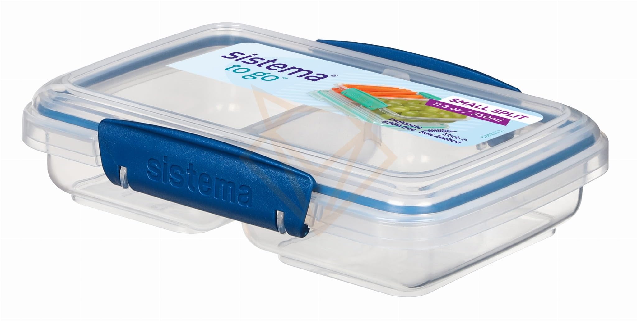Sistema 9er Pack Lunchbox Small Split To Go, in 2 Sektionen unterteilt, 350ml - Minze/Lila/Ozeanblau