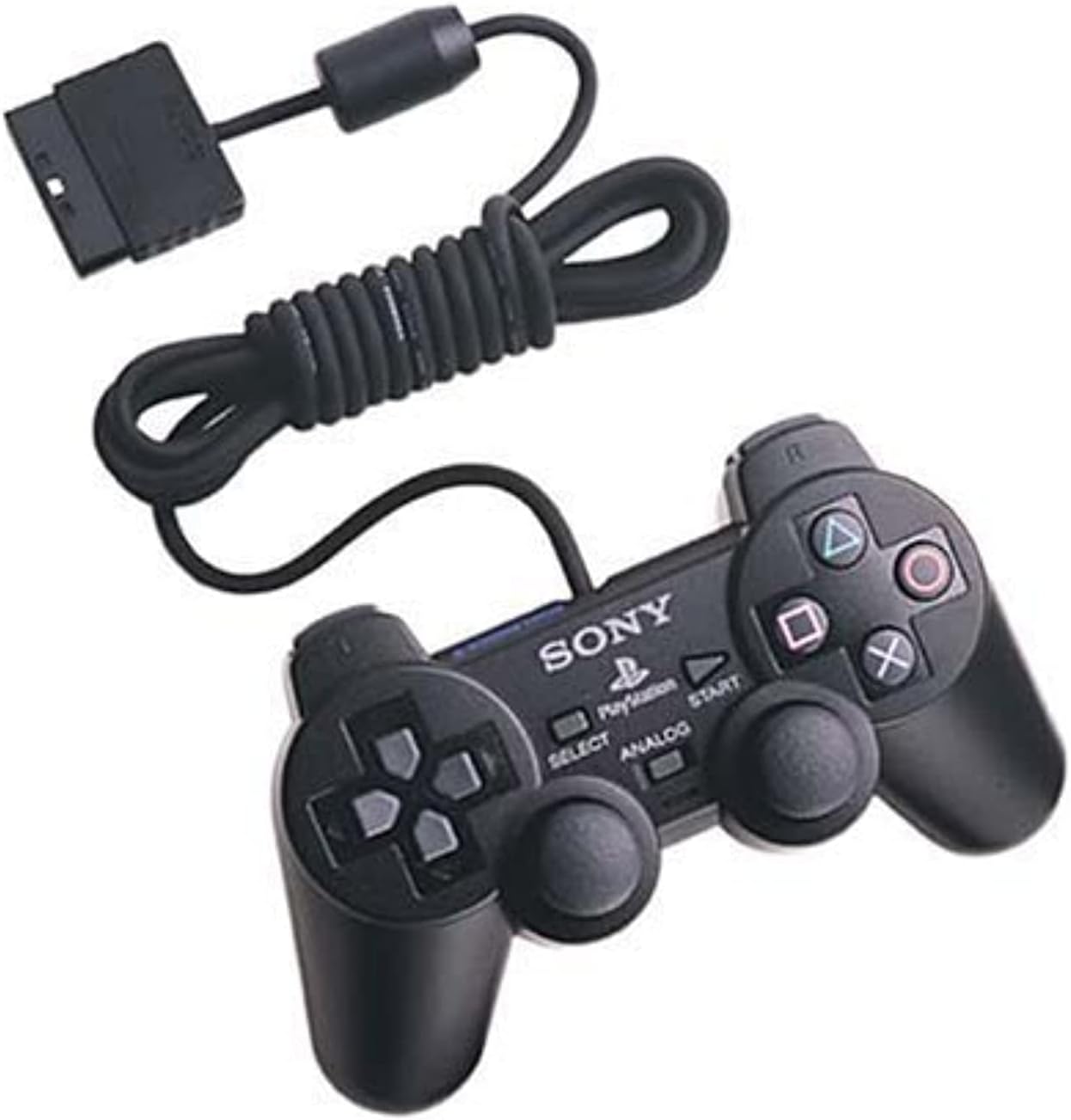 Playstation 2 Dual shock controller Black (Renewed)