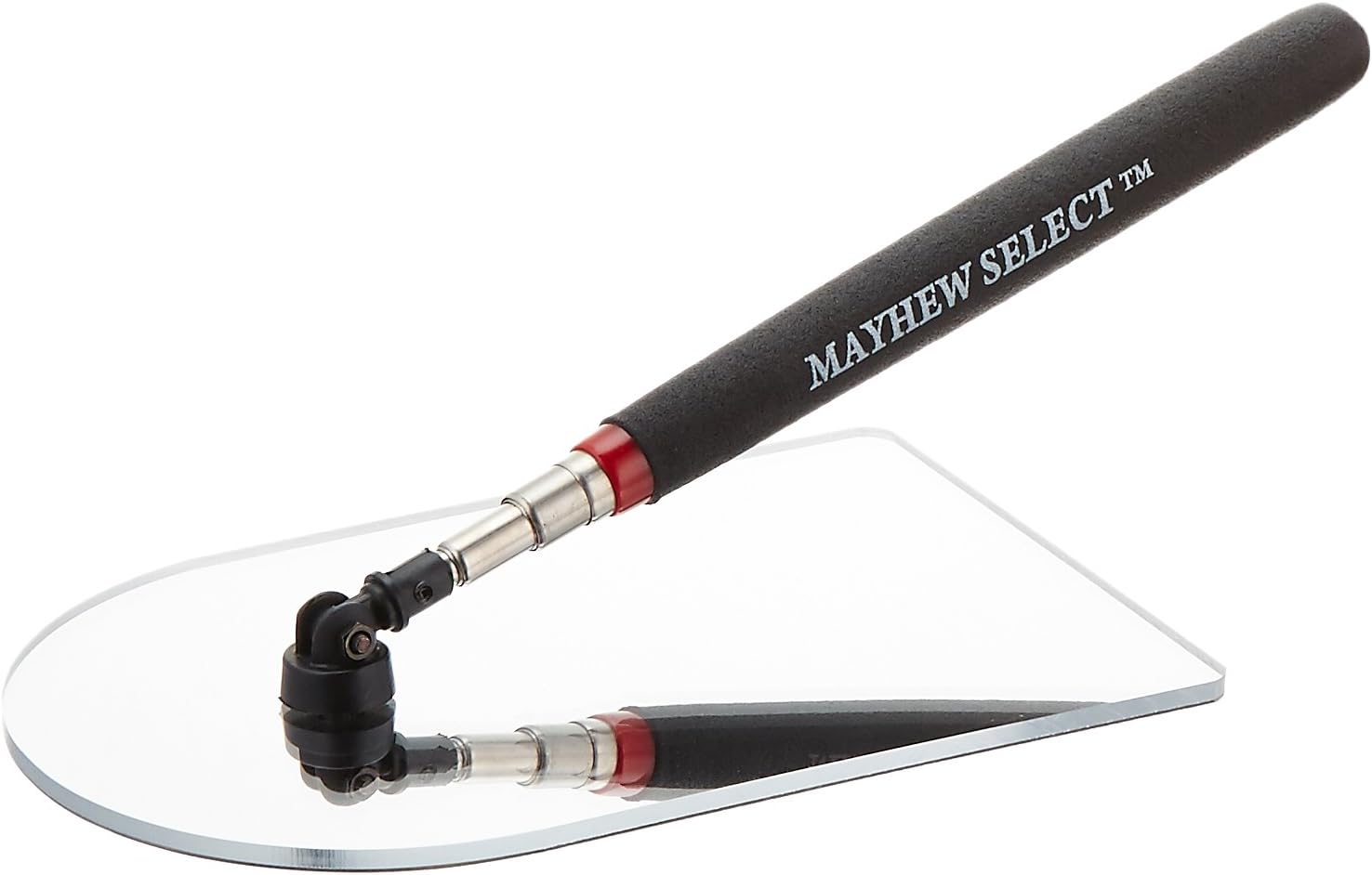 Mayhew Tools 17765 TeleMirror Telescoping Acrylic Mirror, 4" x 6", Black