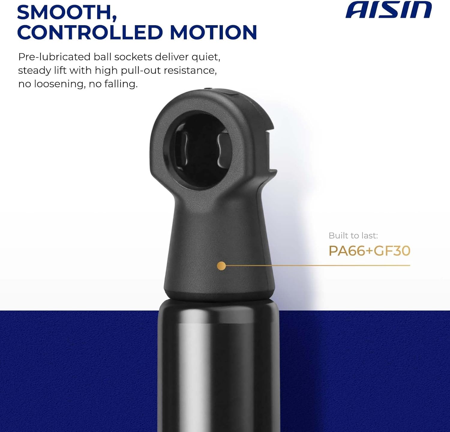 AISIN AFTERMARKET GASFC-00596 Rear Tailgate Lift Supports Shock Struts - Compatible with Fiat 500 2012-2019 - Set of 2