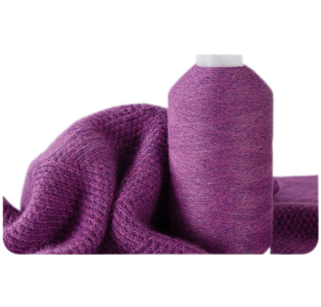 Gongxue 100 Percent Cashmere Yarn, 100g Mongolian Pure Cashmere Hand Knitting Cone Yarn Luxuriously Soft Yarn for Knitting Crocheting (Purple Flower 1)