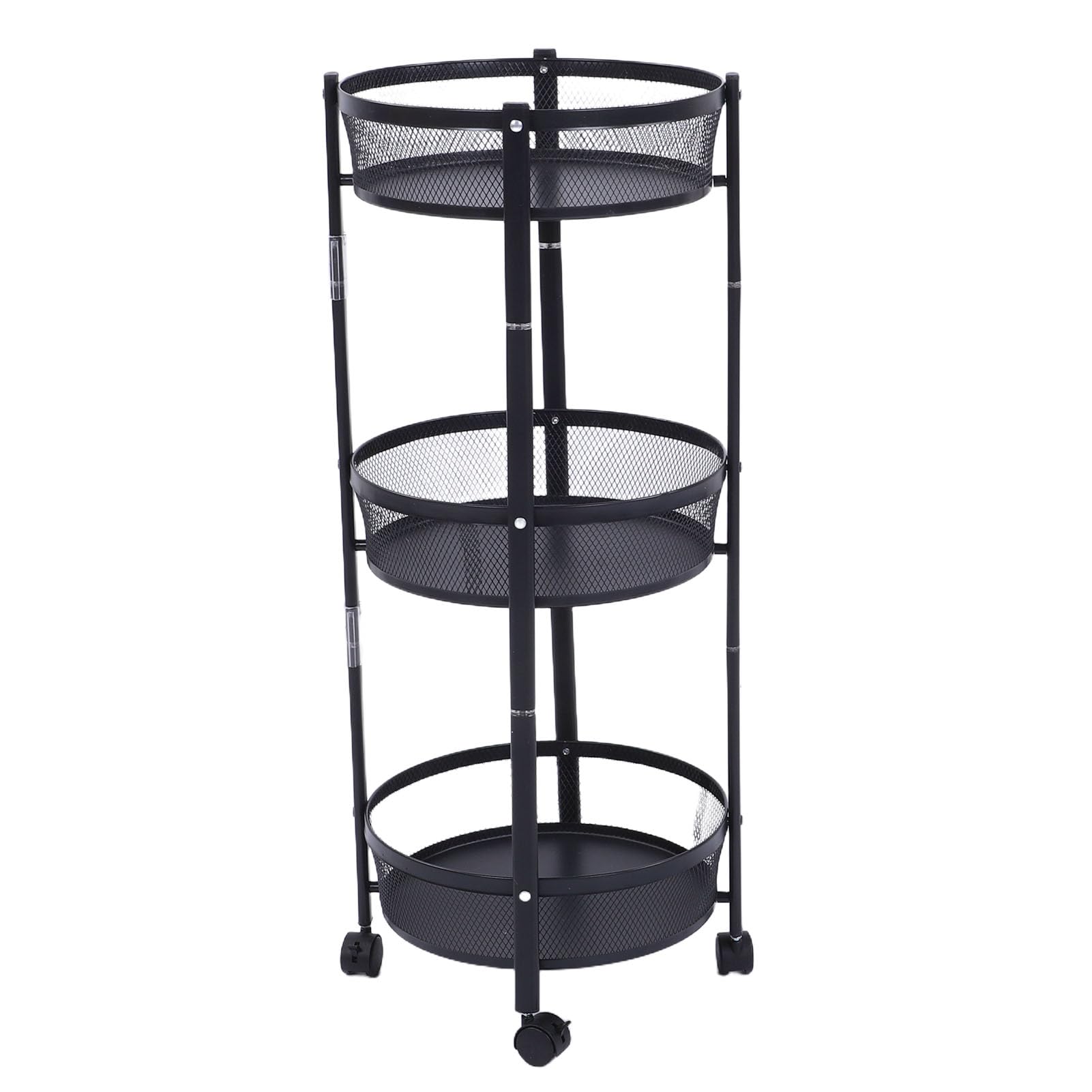 Fockety Carrello Portaoggetti a 3 Ripiani in Metallo, Carrello Utility
