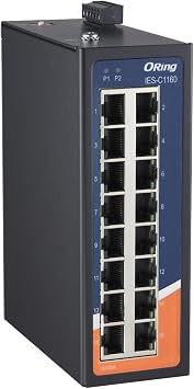 IES-C1160 Industrial 16-Port 10/100Base-TX Unmanaged Fast Ethernet Switch, ORing Industrial Networking