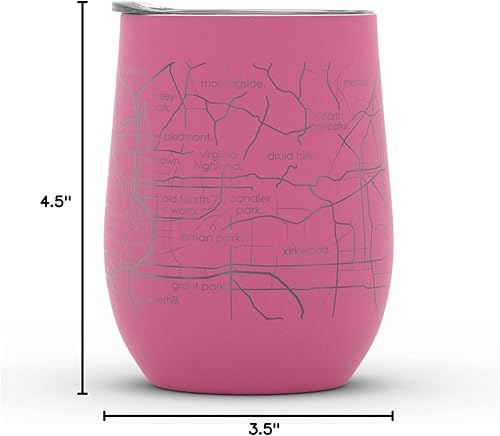 Vista 444 de Well Told Lexington Kentucky Map - Vaso de vino aislado con grabado de mapa de Kentucky, taza de acero inoxidable grabada (12 onzas, verde domingo)