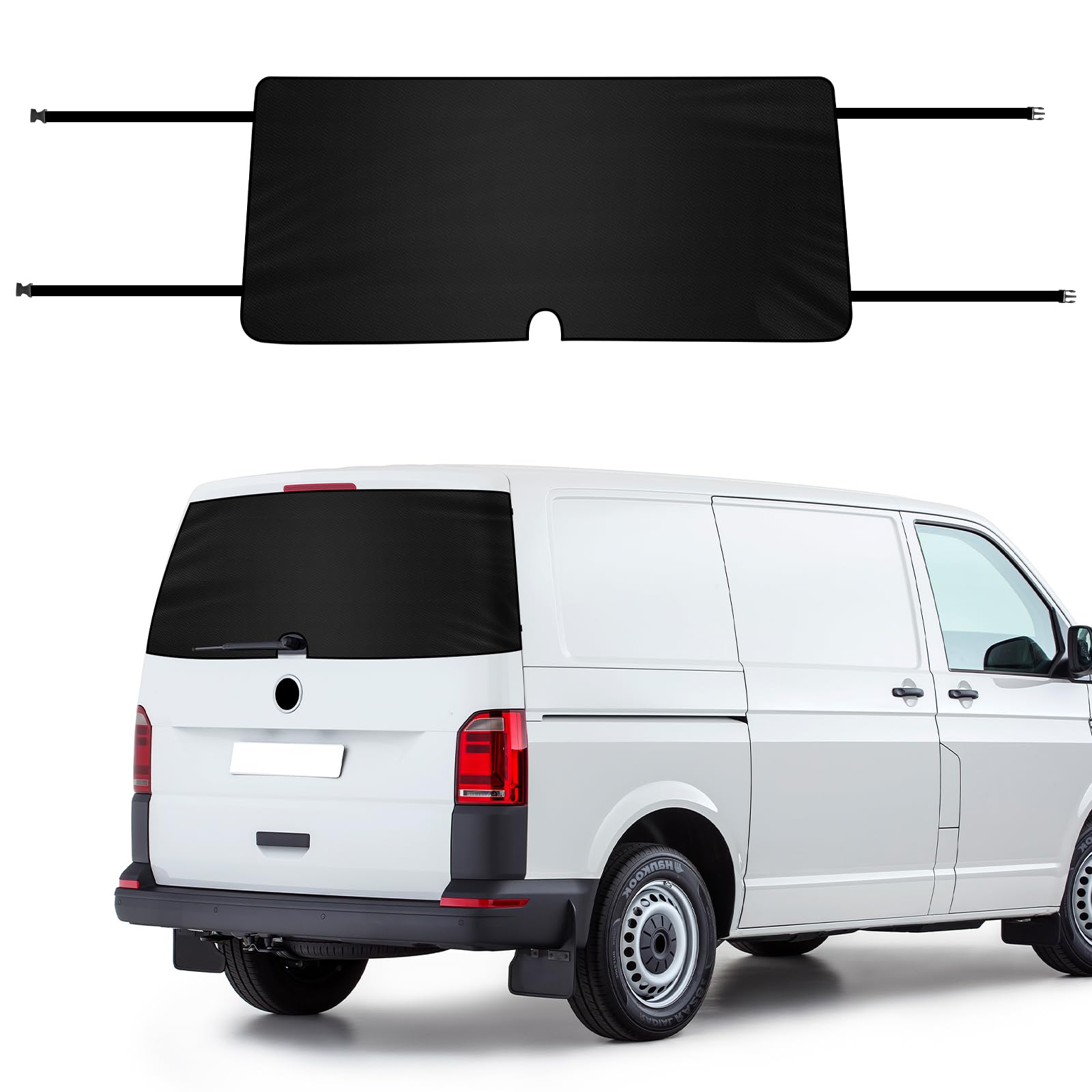 Auto Windschutzscheiben Abdeckung Ersatz für VW T5 T6 T6.1 California Single Tailgate, 600D Heckscheibenabdeckung Auto Heckscheibe Scheibenabdeckung Winter, 100% Verdunkelnd, Blockiert UV Strahlen
