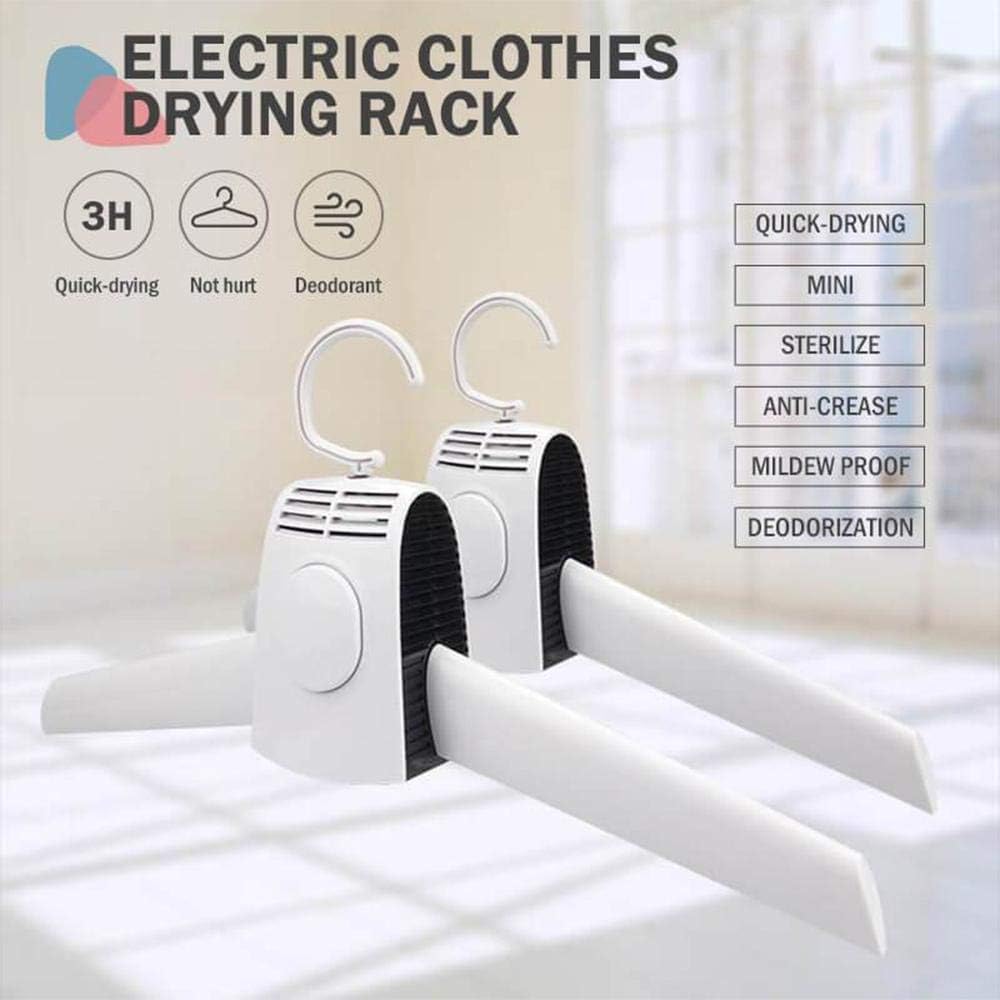 Electric Clothes Drying Rack - Portable Cold and Hot Wind Clothes Drying Laundry Rack - Fastest No Mess and No Damage - Eliminate Bad Odors and Wrinkles Clothes Drying Rack (1 PCS)