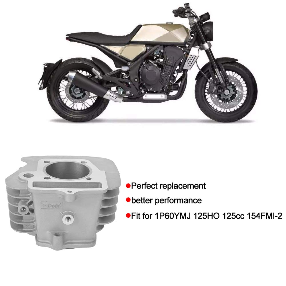 Tbest Kit Cilindro Cilindro Motore Acciaio Inossidabile Resistente Alla Ruggine Resistente All'usura Facile da Installare Sostituzione con Guarnizione Pistone per
