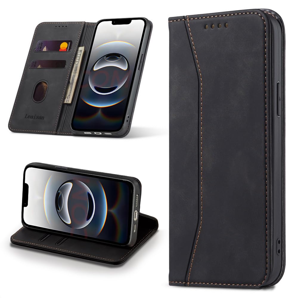 Leaisan Handyhülle für Samsung Galaxy S9 Hülle Premium Leder