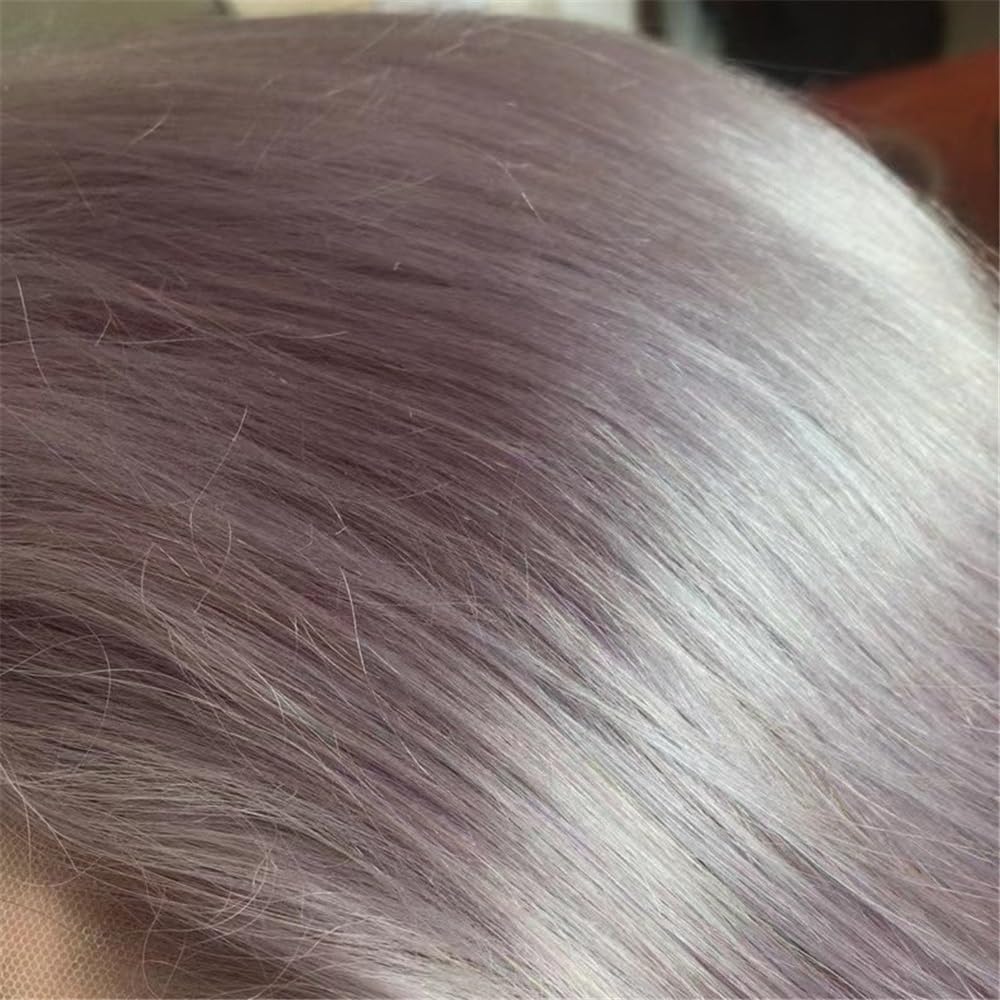 13 x 4 HD Lace Front Glueless peruki dla kobiet do cienkich włosów | Liliowo-szara peruka Bob Peruka do włosów ludzkich prostych Wear and Go(8 cali)