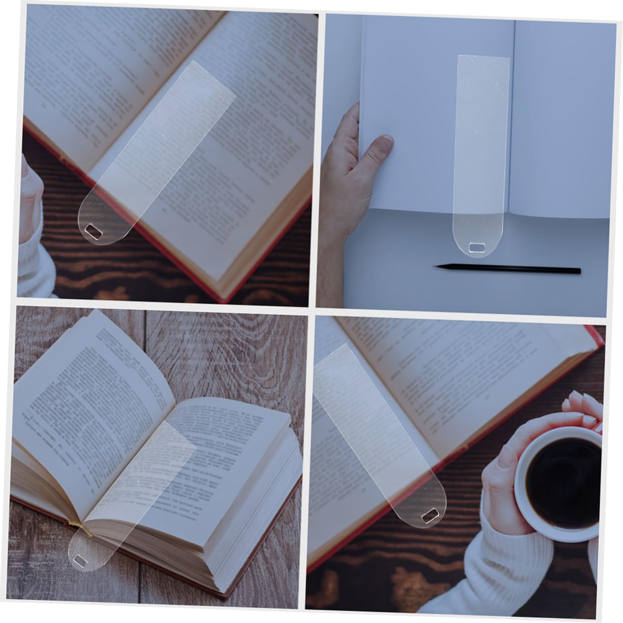 DOITOOL 4 Set Segnalibri Trasparenti Acrilico Segnalibri Vuoti Per Decorazioni Libri Per Insegnanti E Unfinished 30 Pezzi * 4