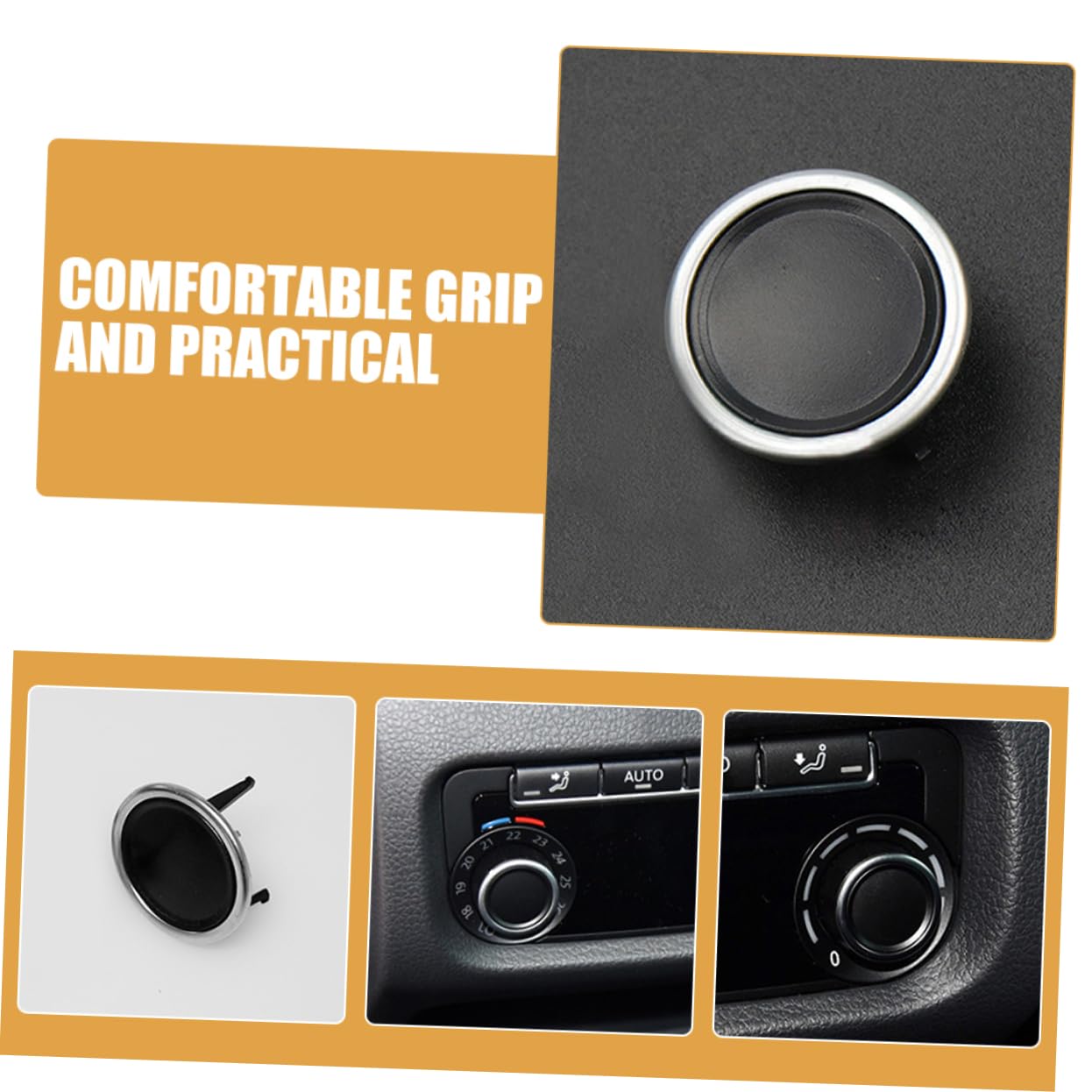 Ciieeo Air Conditioning Knob Cover for Easy Installation Design Material Replacement for Temperature Knob Interior Accessory
