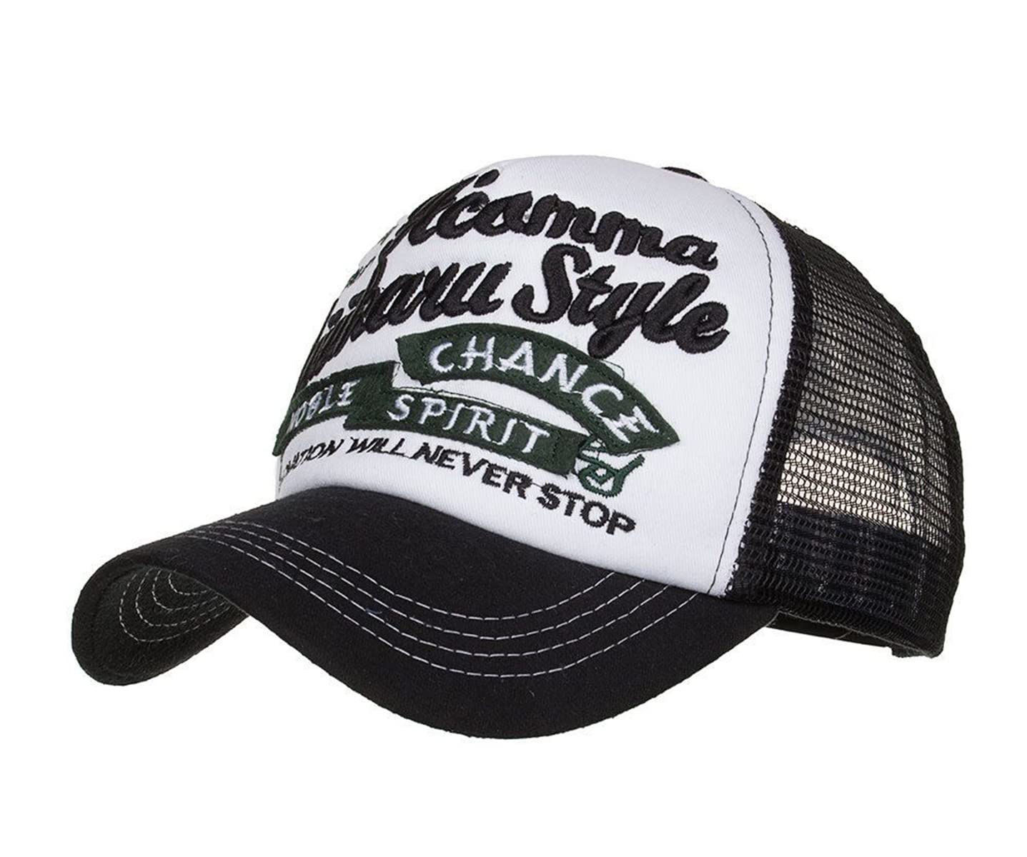 Ciamlir Cappello Uomo Berretto da Baseball Vintage A Tesa Corta in Cotone Uomo Donna Cappello da papà Cappellini con Profilo Stile Trucker Regolabile, Nero,56-59 Cm