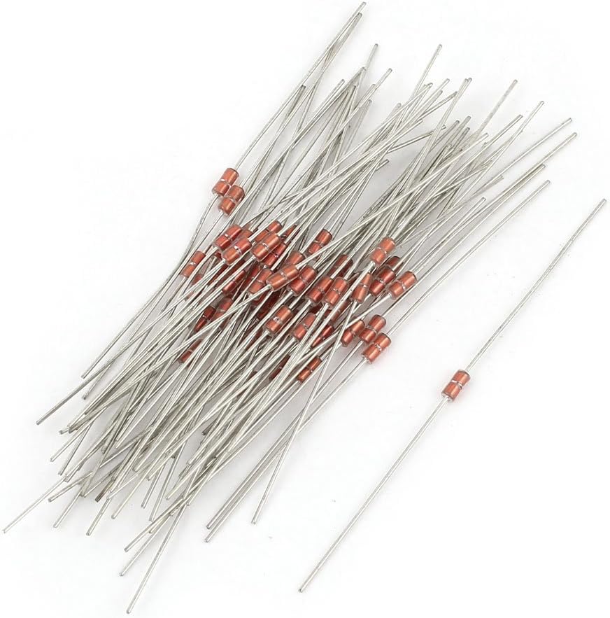 uxcell50pcs MF58 100K Ohm 3950B Glass Encapsulated Resistor NTC Thermistors