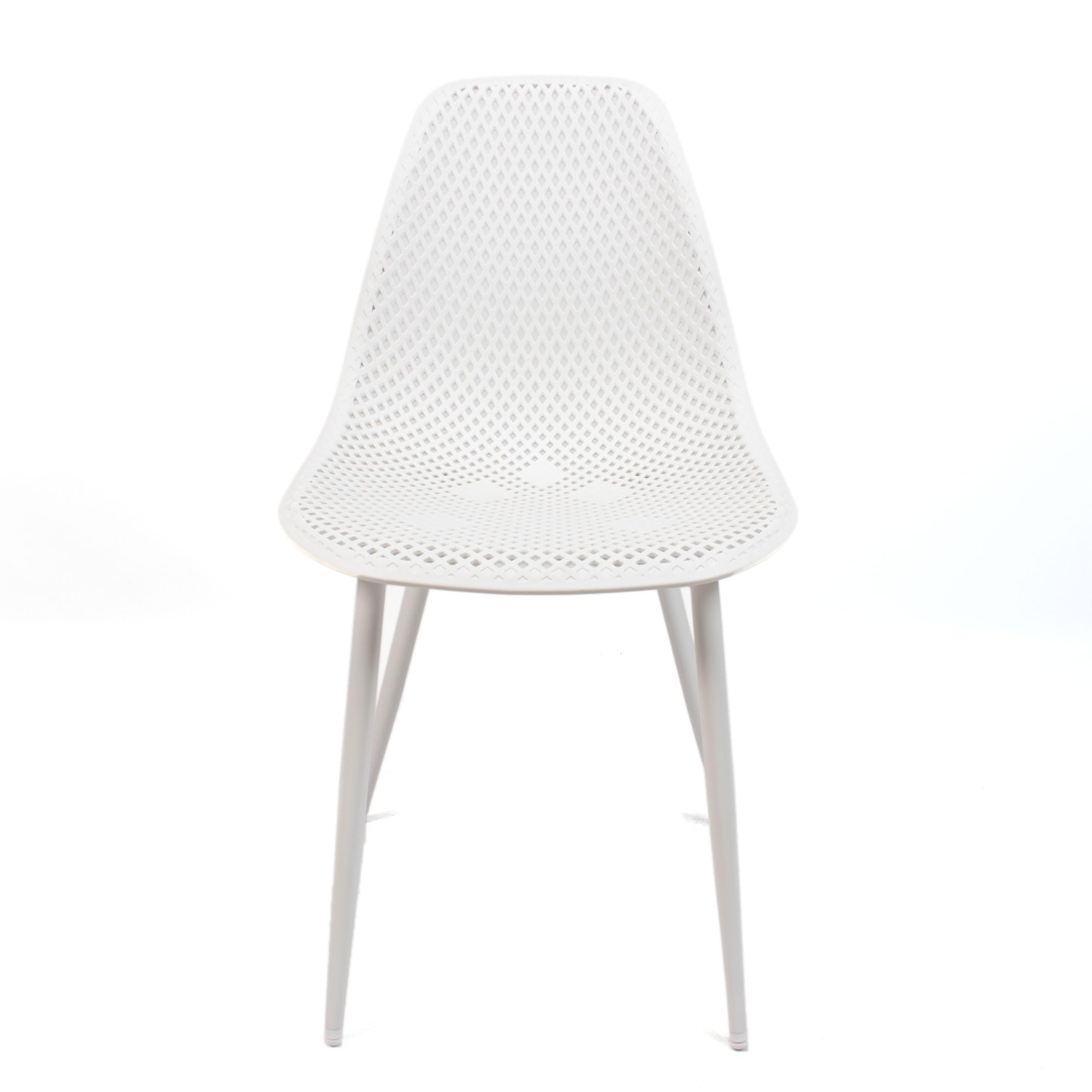 THE SECRET HOME - Conjunto de 2 y 4 Sillas en Polipropileno y Metal/Madera - Asiento de Diseño Ideal para Comedor y Cocina - Varios Modelos (2, Modelo 7 - Blanco)