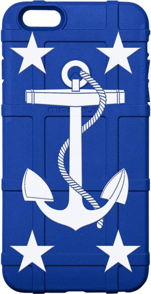 EGO TACTICAL Limited Edition Design UV-Printed onto a MAG485 Field Case Compatible with Apple iPhone 6 + Plus/iPhone 6s + Plus US Secretary of The Navy Flag on Blue