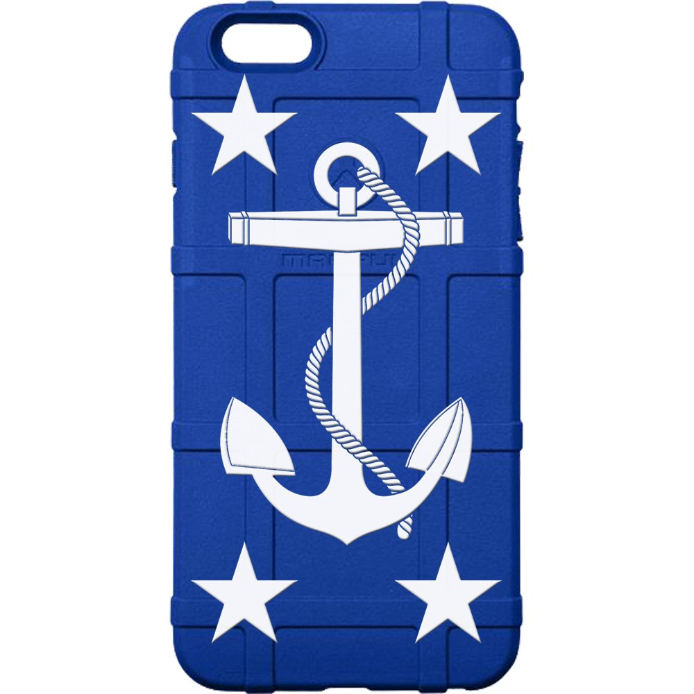 EGO TACTICAL Limited Edition Design UV-Printed onto a MAG485 Field Case Compatible with Apple iPhone 6 + Plus/iPhone 6s + Plus US Secretary of The Navy Flag on Blue