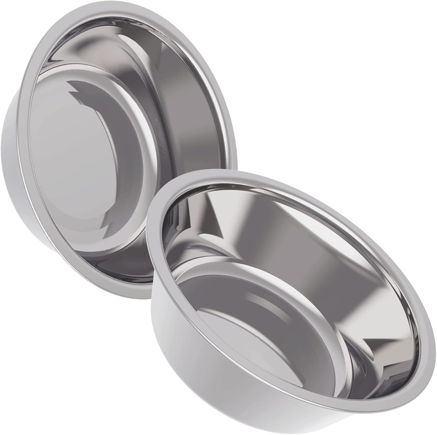 24oz Stainless Steel Dog Bowls Set, 2 Pack for Replacement Dogs Bowl Stand, 3 Cups Metal Dog Bowls, 6 Inch Small Medium Dogs Water Bowl for Raised Feeder with Opening 6.38-6.69"