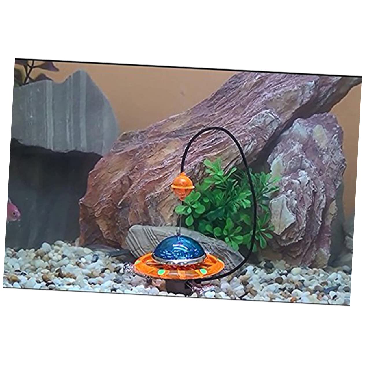 BESPORTBLE 3 Piezas De Decoración Genérica Ovni para Acuario Adorno Oscilante para Pecera Seguro para Agua Dulce Vibrante Accesorio para Acuario.