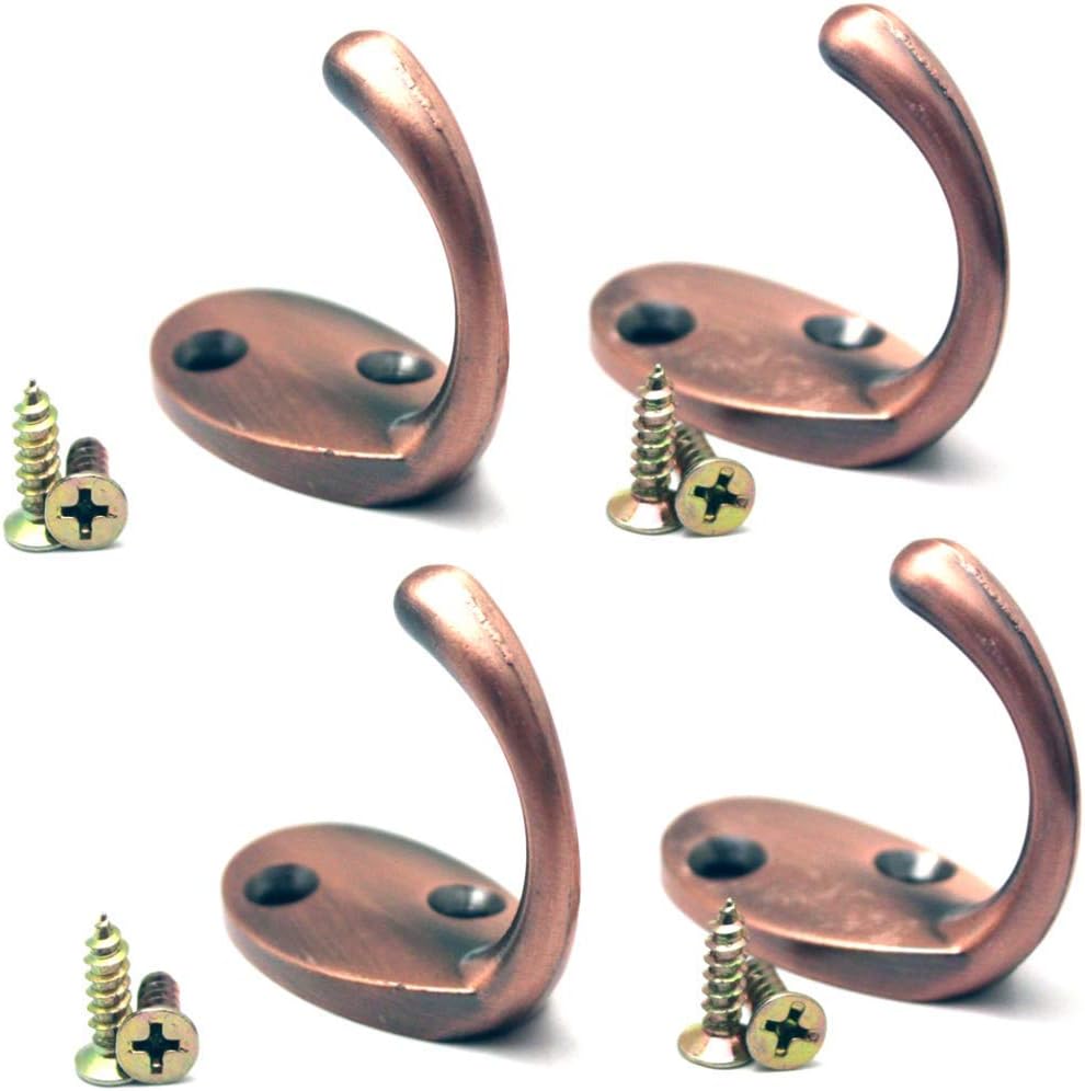 Hometu Single Prong Robe Hook Wall Mounted Coat Hooks Towel