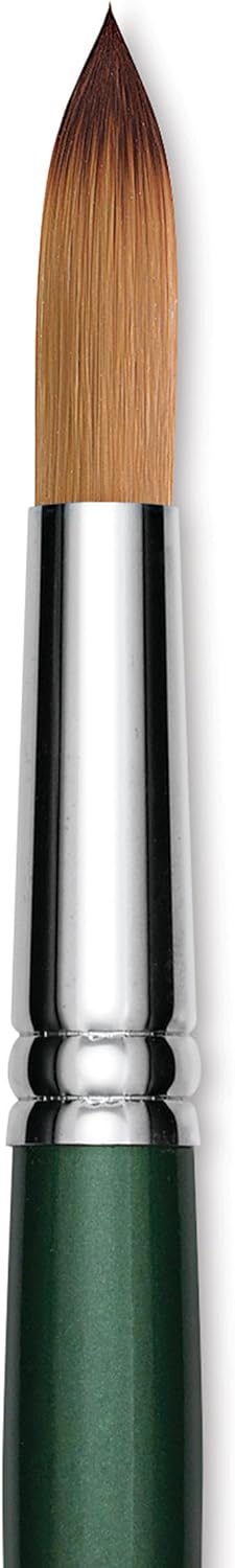 Utrecht Series 6150 Synthetic Golden Taklon Watercolor Brush - Round, Size 20, Short Handle