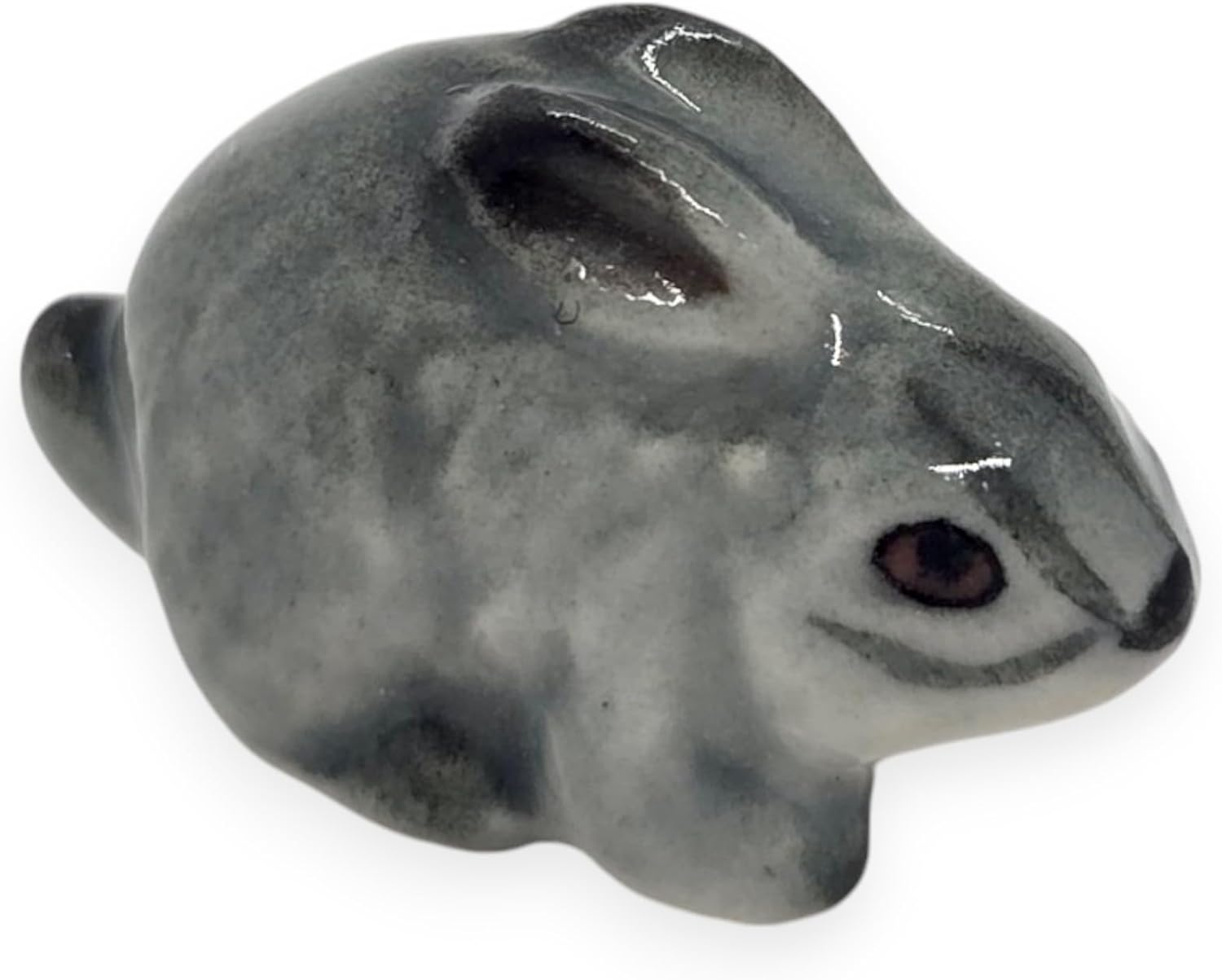 WitnyStore ⅞ Inch Gray Crouch Rabbit Ceramic Figurine for Terrarium Decoration Collectible Statue for Adult Collectors Handcrafted Porcelain Ornament Sculpture Home Room Tabletop Decor - Image 8