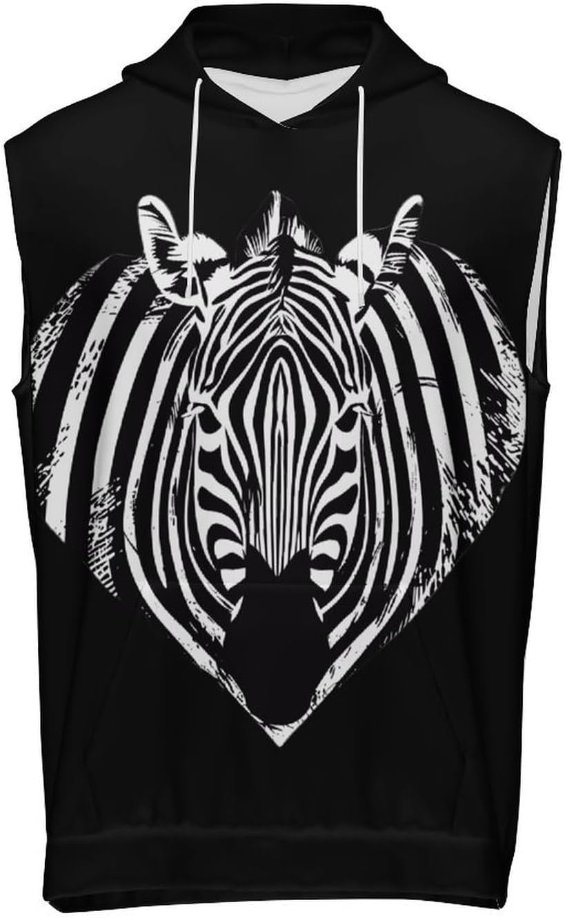 Men's Workout Hooded Tank Tops Sleeveless Muscle Gym T-Shirts