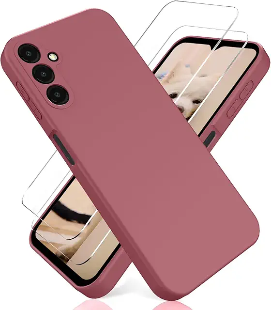 Coque Samsung Galaxy A55 5G avec Protection Écran - Rose Foncé