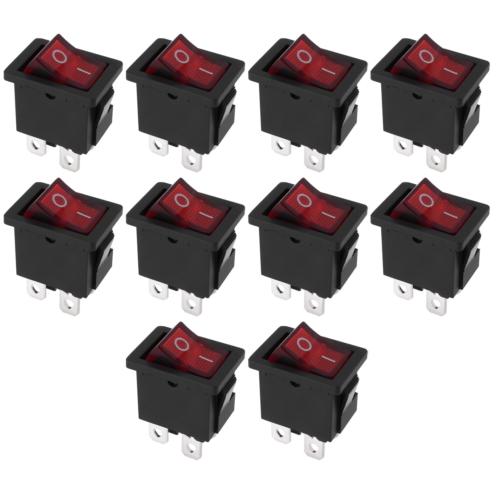 3 STÜCK KIPPSCHALTER AC 16A 250V/20A 125V DPST 4 Pins 2 Positionen EIN