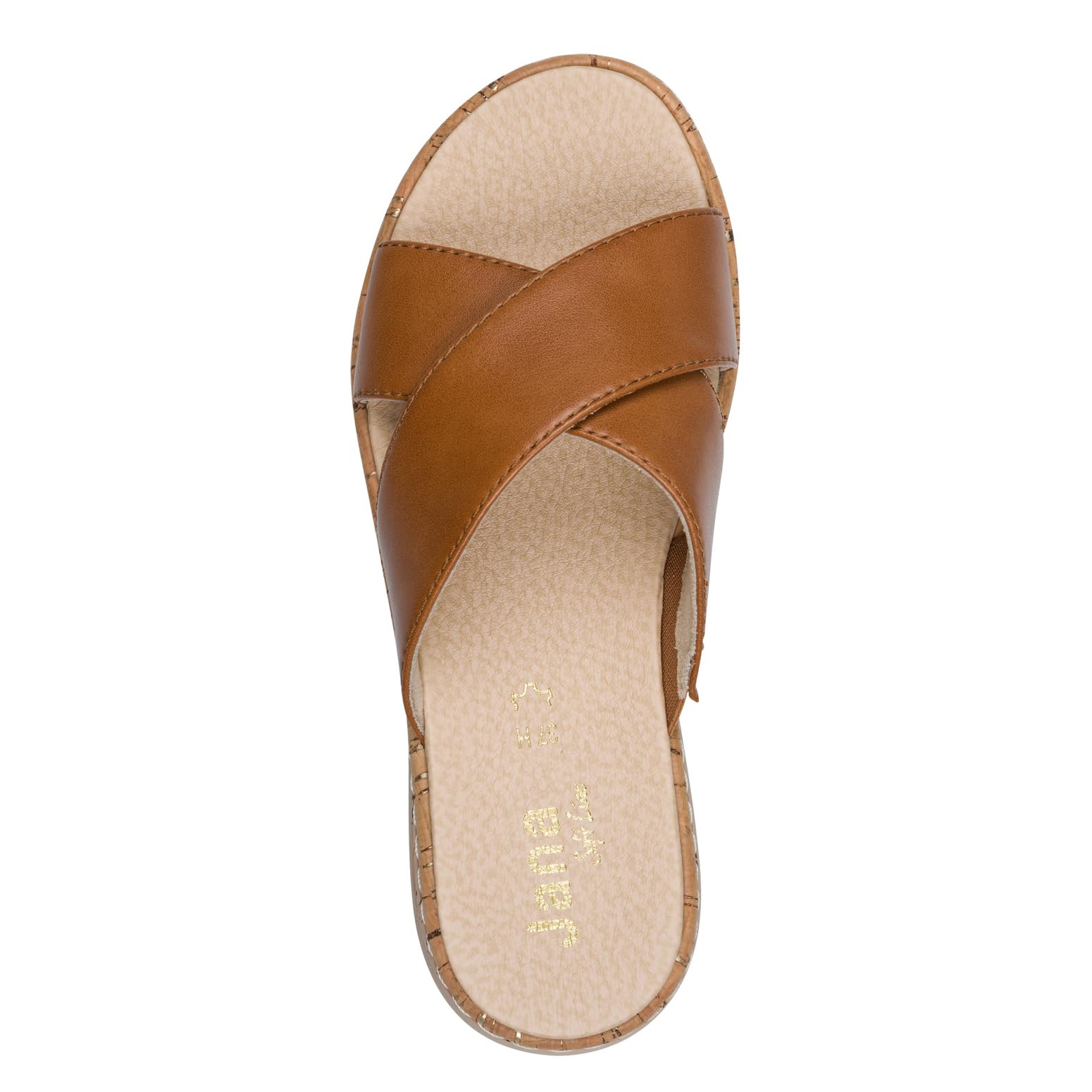 Jana Softline Leather Wedge/Plat Mule 8-27701-46, Sandalias Planas Mujer