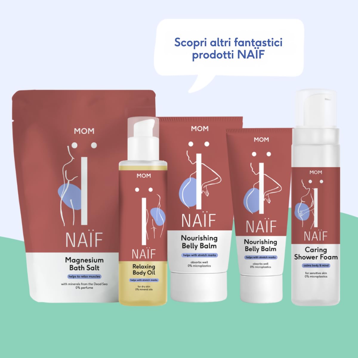 Naïf Sali da bagno al magnesio - Allevia dolori e crampi - Rilassamento muscolare - Bagno alcalino per disintossicazione - Sali da bagno alcalino - 500 g