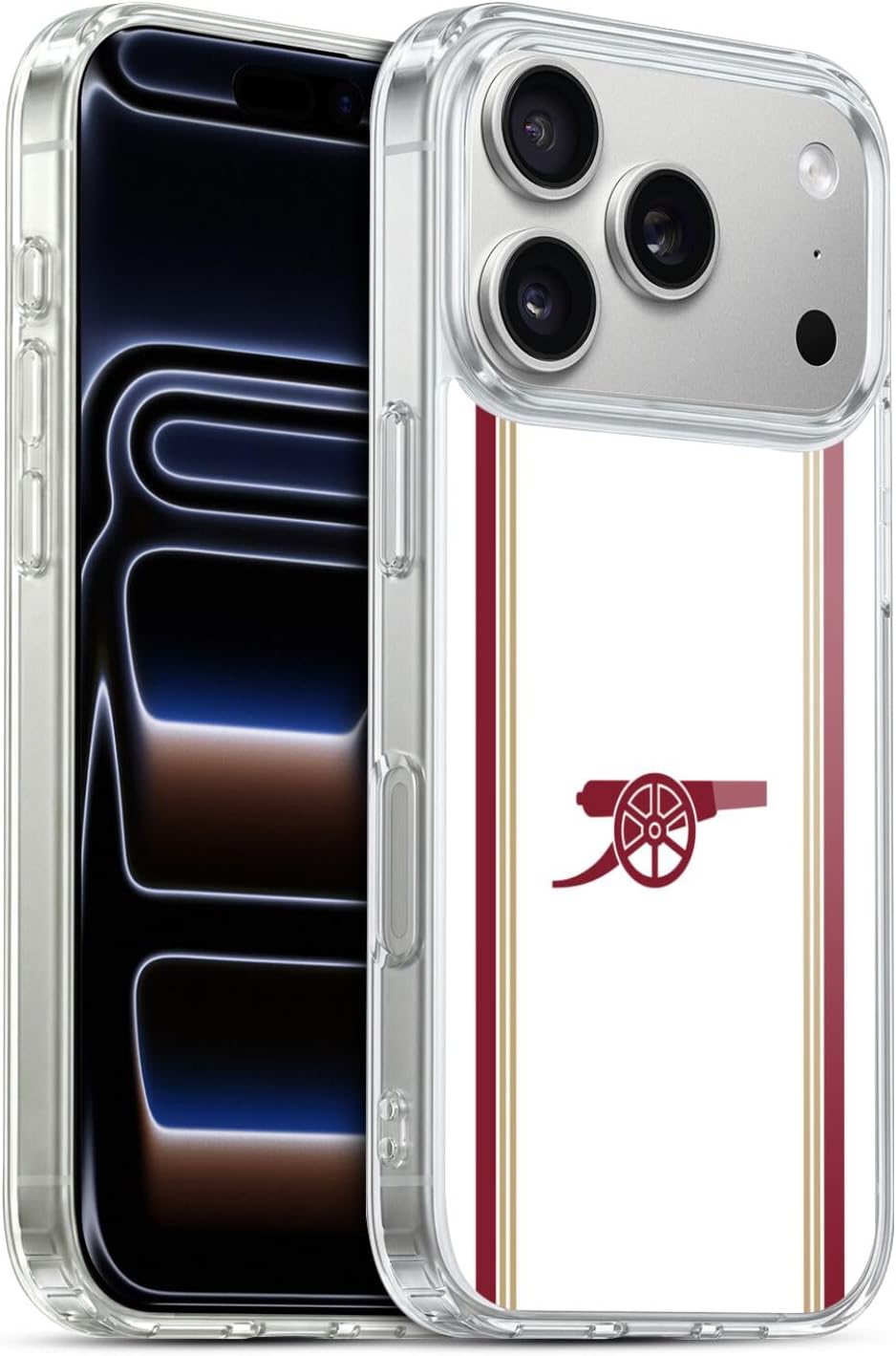 Head Case Designs Officially Licensed Arsenal FC Third 2025/26 Kit Gel Case [Military Grade Protection] Compatible with Apple iPhone 17 Pro