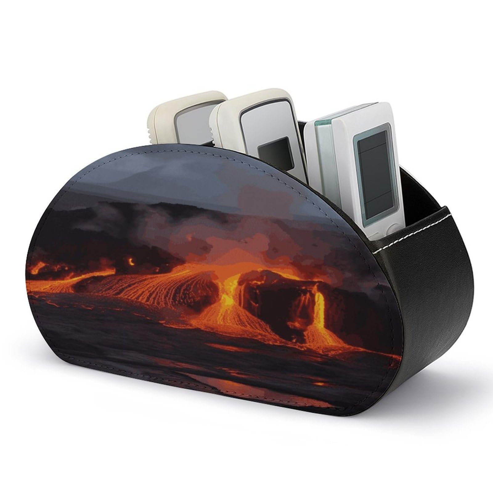 Btcowzrv Style Kilauea Volcano Remote Control Holder With 5 Compartments