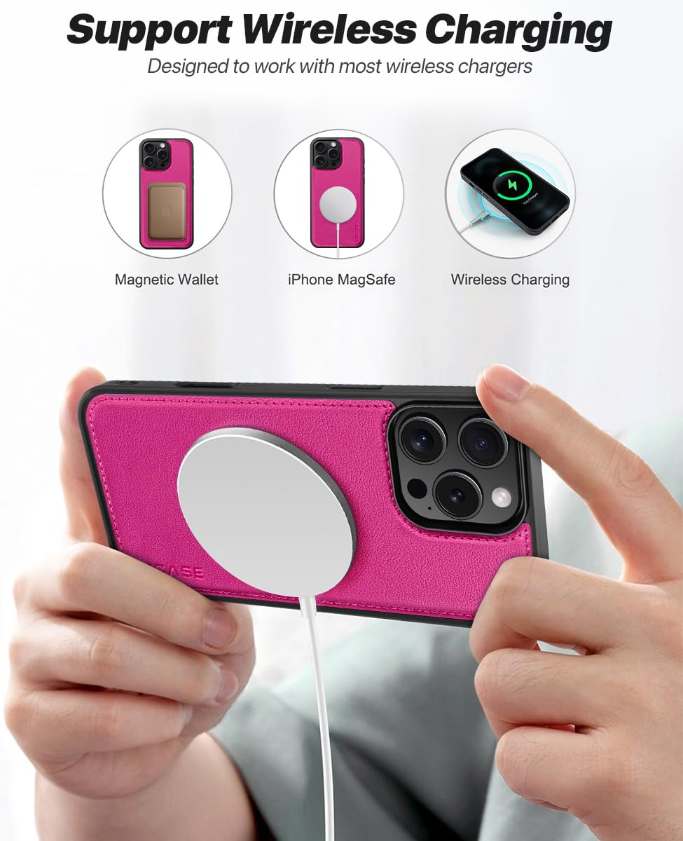OCASE for iPhone 16 Pro Max Case, Detachable 2 in 1 PU Leather Wallet Case with RFID Blocking, Wireless Charging - Image 4