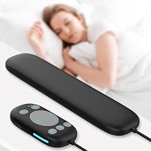 PILSAMAS Under Pillow Speaker Bluetooth, 36 Built-in Soothing White Noise Sleep Sound Machine with Wired Remote, Bone Conduction, 3 Timer, 24H Battery for Side Sleeper, Office Nap & Travel Essential