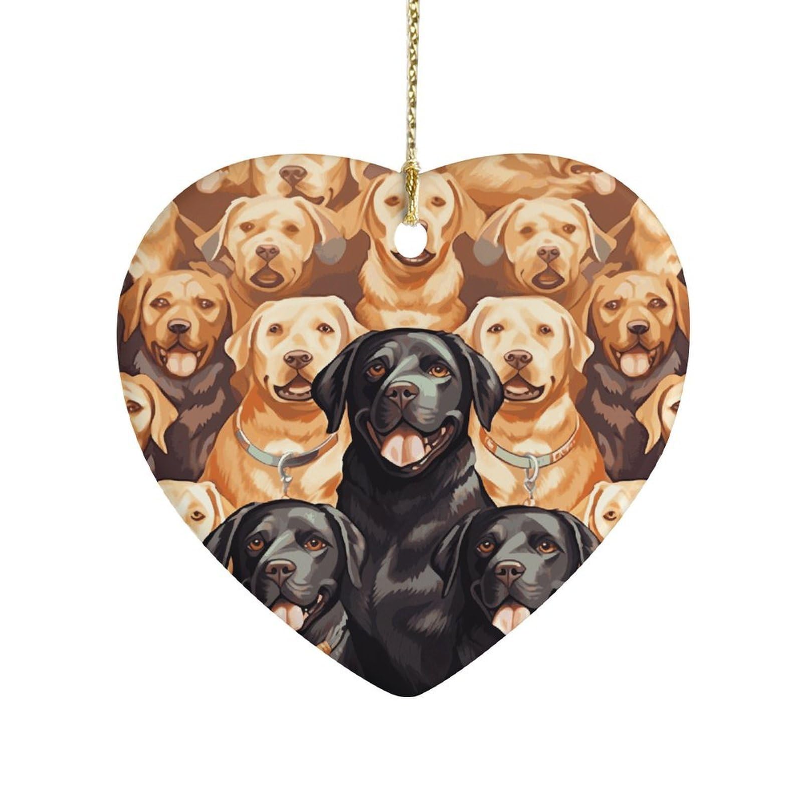 Labrador Retriever Dogs Ceramic Ornament Home Decor Keepsake