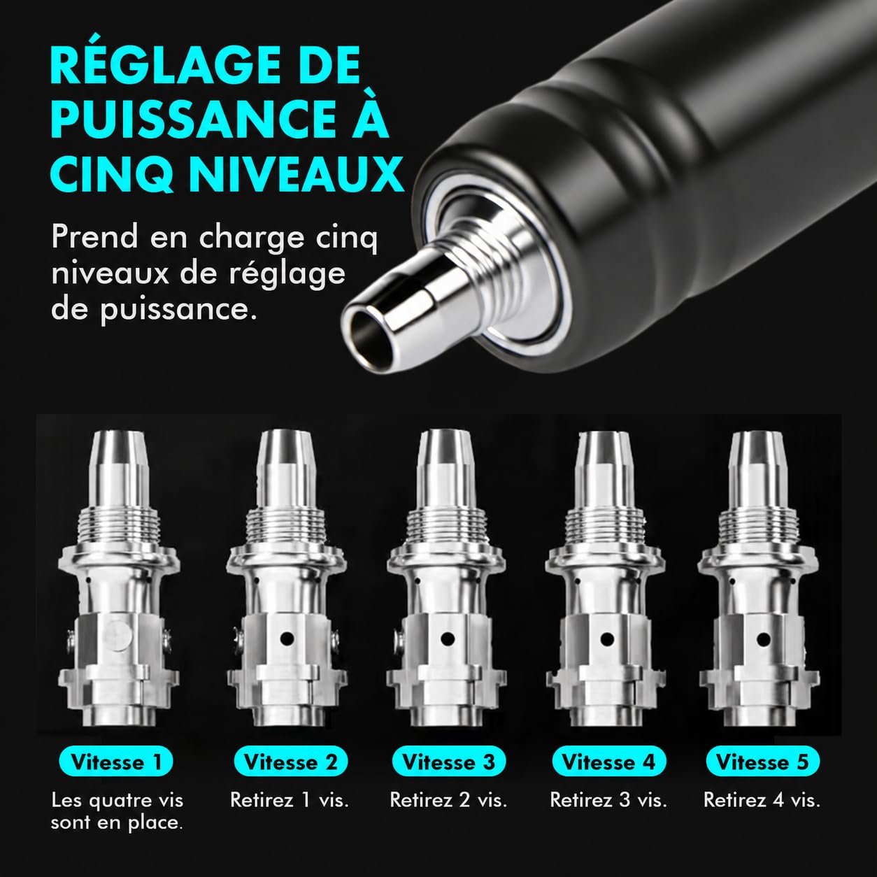 Pistolet à Clous à Béton Manuel, 5 Vitesses Pistolet Pneumatique pour Acier et Béton, Pistolets à Ongles Portable avec Gants à Lunettes (Ongles Non Inclus)
