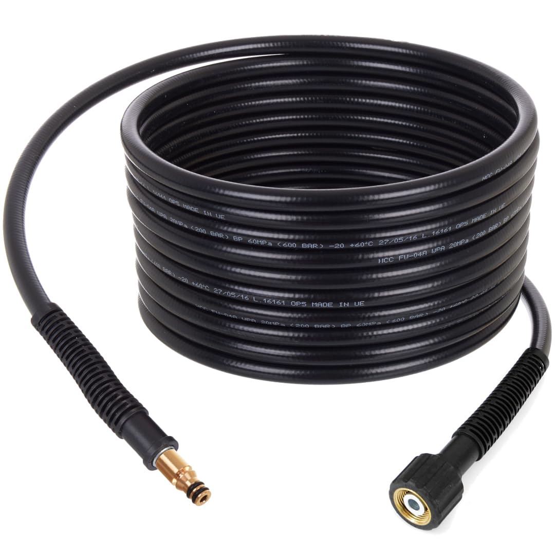 Tubo flessibile ad alta pressione TECHKAR 200 bar lungo 10 m compatibile con idropulitrice PARKSIDE PHD 100, 110, 135