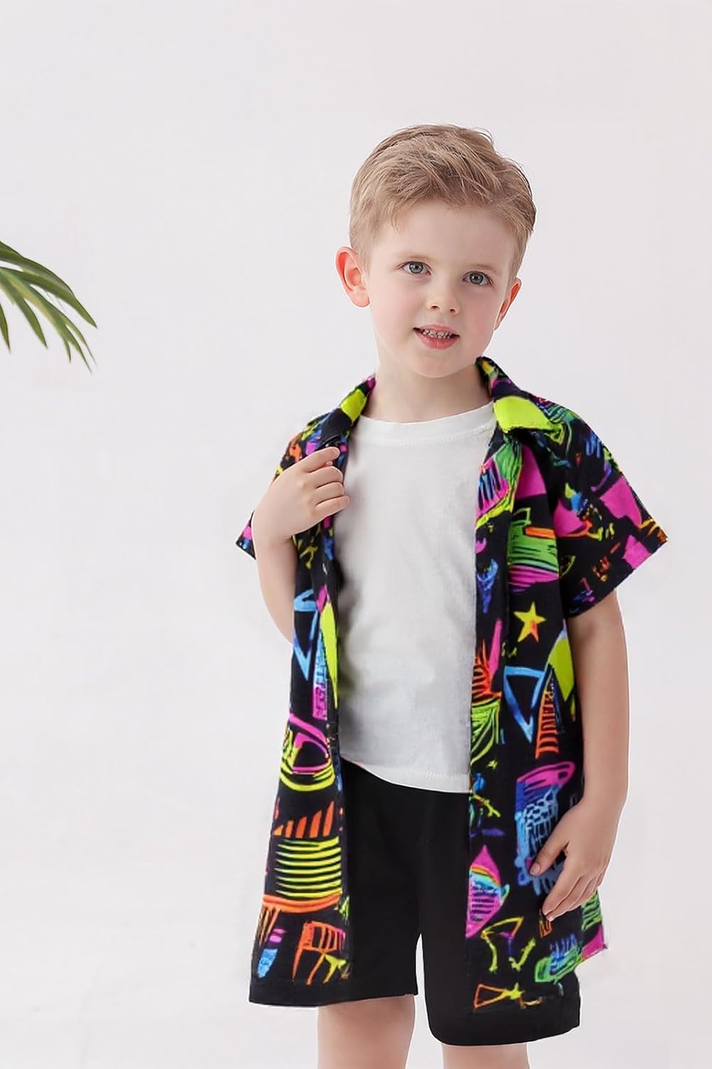 2-10T Boys Novelty Hawaiian Short Sleeve Button Down Dress Shirt - Image 4