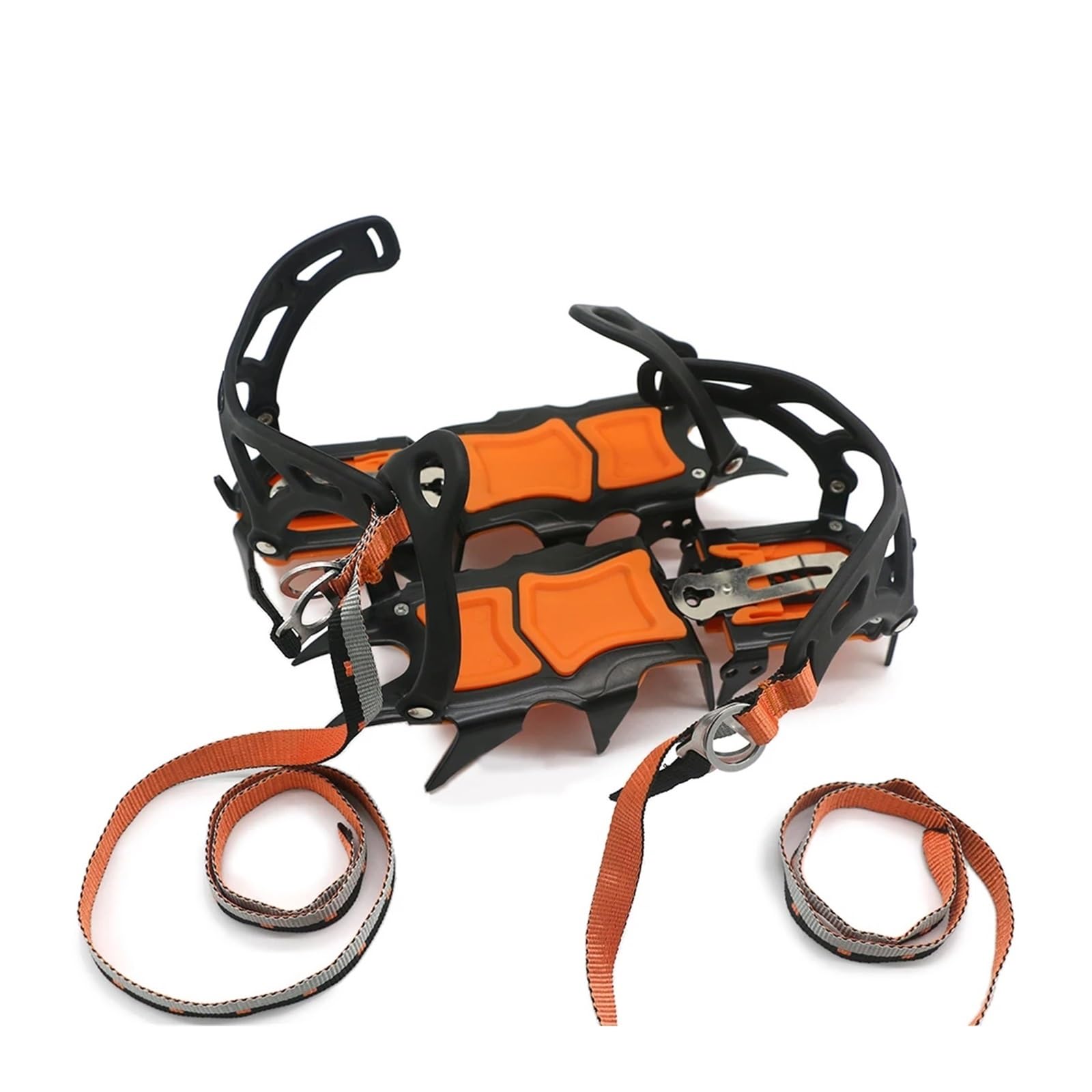 AntidéRapant Crampons Neige Et Glace Crampons à glace à 12 dents, chaussures de botte de neige d'hiver, pince à glace antidérapante, Crampons de Traction for équipement d'escalade Pour La Marche, Le J
