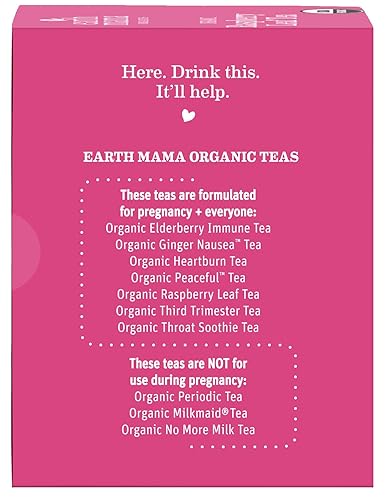 Miniatura 3 de Earth Mama Bolsas de té orgánicas de hoja de frambuesa  Tónico de trabajo + apoyo menstrual, 16 bolsitas de té por caja (paquete de 3)