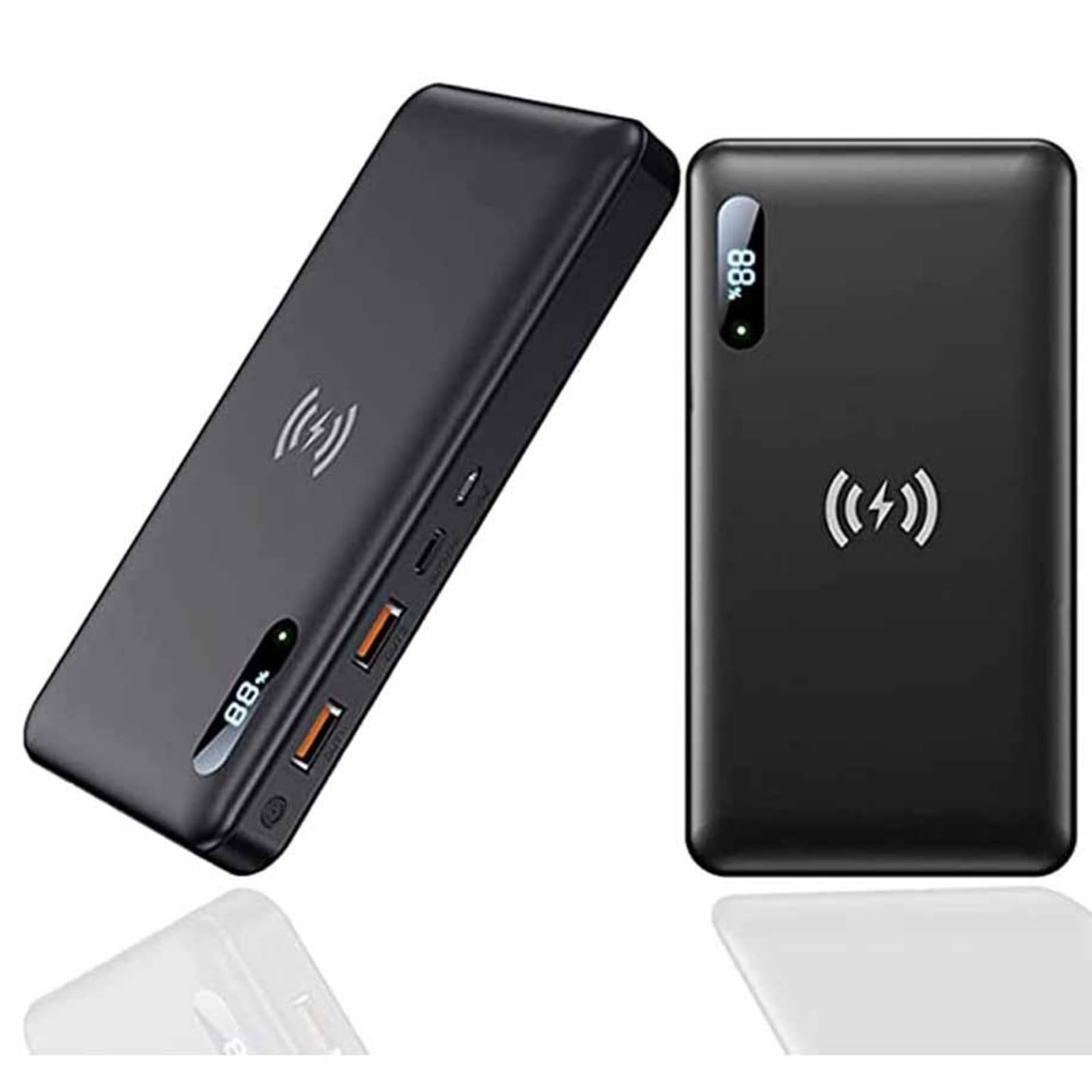 Chargeur Portable Power Bank Charge Rapide Batterie Externe 50000Mah 15W Banque d'alimentation à Induction, 65W Qi Banque d'alimentation sans Fil PD QC 4.0 Charge Rapide Chargeur Portable Ch
