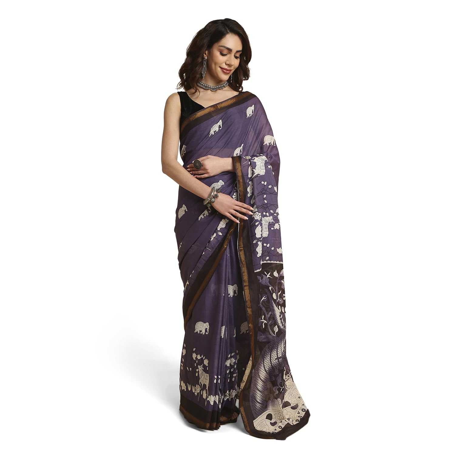 ratan Women’s Pure Soft Cotton Saree with Blouse Piece | Lightweight Breathable Daily Wear Cotton Saree | Traditional Printed Saree for Office Casual & Summer Wear-picture-43