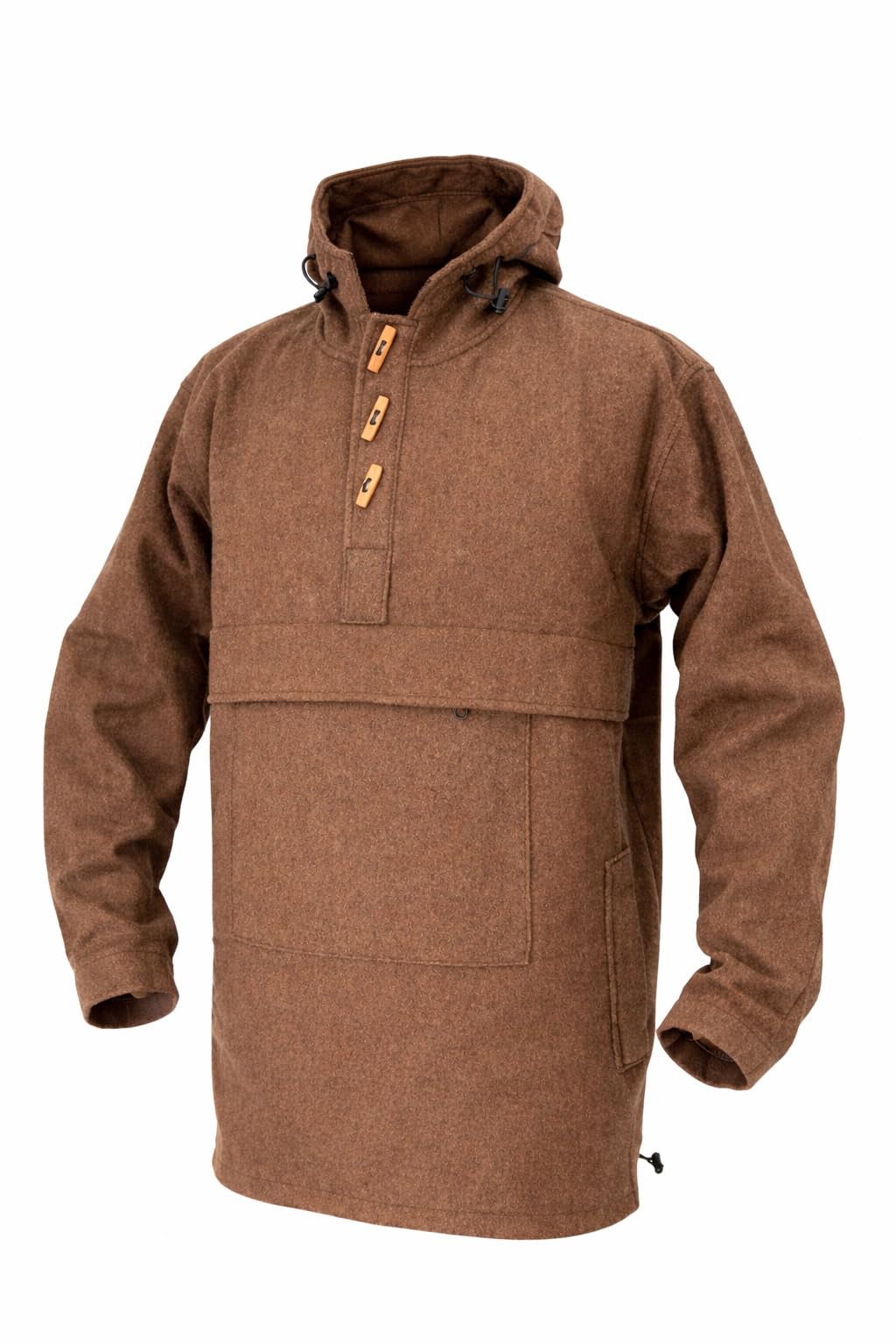 Only Army Wool Blanket Anorak Bushcraft Smock, Military Surplus, Outdoor Survival for Camping and Hiking, Cold Weather, Adult. (Large)