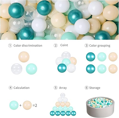 Miniatura 7 de GOGOSO Bolas para corral de bolas para niños pequeños plásticos accesorios a prueba de aplastamiento duraderos formas divertidas juguetes de baño