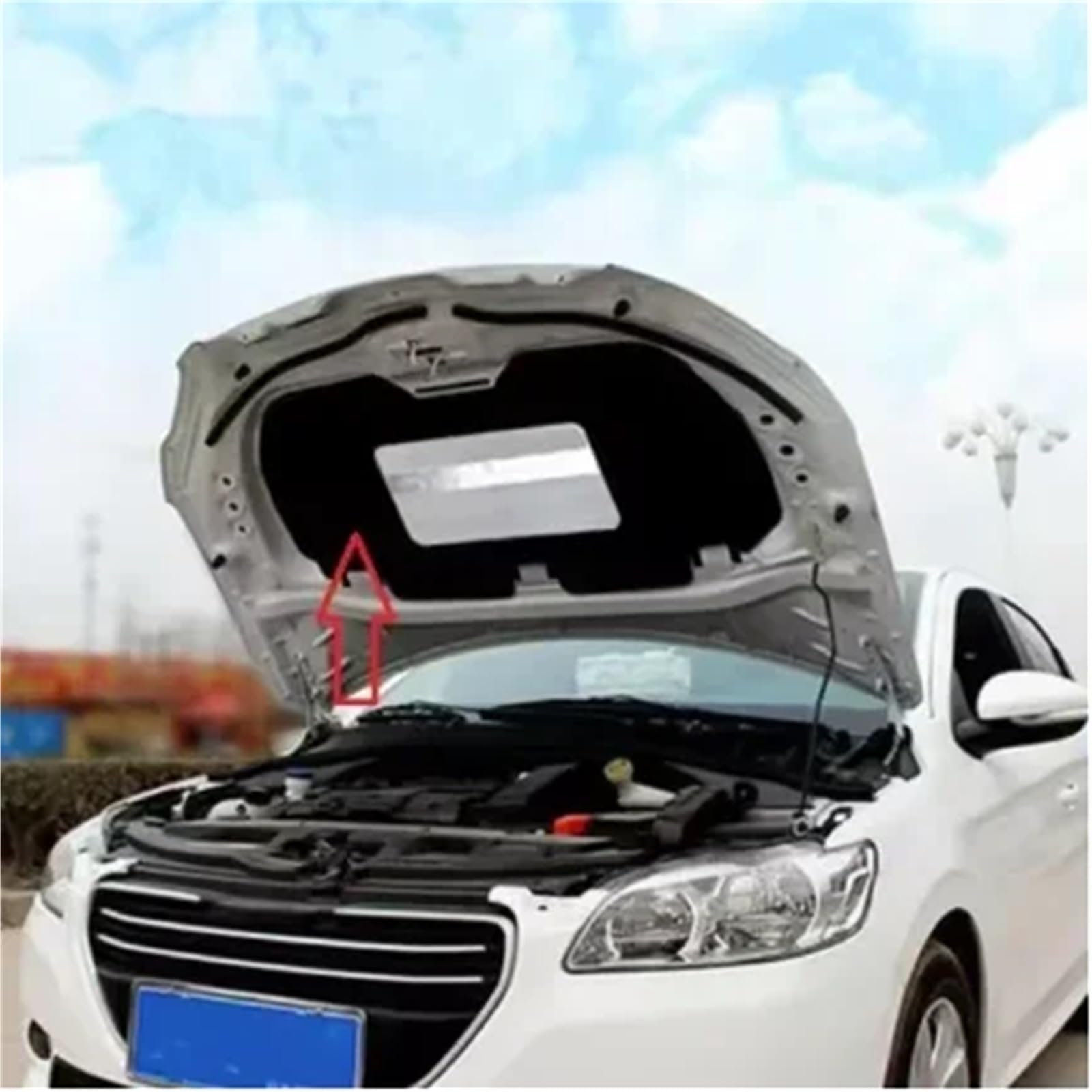 Podkładka dźwiękochłonna pokrywy bagażnika, dla Citroena/Peugeota, 301 Elysee 2014-2019 Podkładka grzewcza na maskę samochodu(Elysee Front)