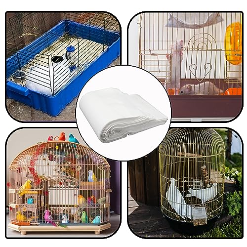 Buryeah 200 peças de papel para gaiola de pássaros, forro descartável, não tecido, papagaio de pássa