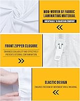 Vista 2 de Traje de material peligroso desechable Traje de pintores de cuerpo completo en 7 tamaños con múltiples especificaciones para hombres y mujeres